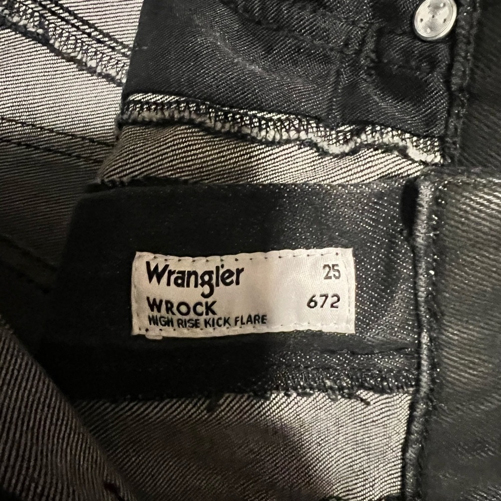 Wrangler Black Flare Women's Jeans - Picture 6 of 12